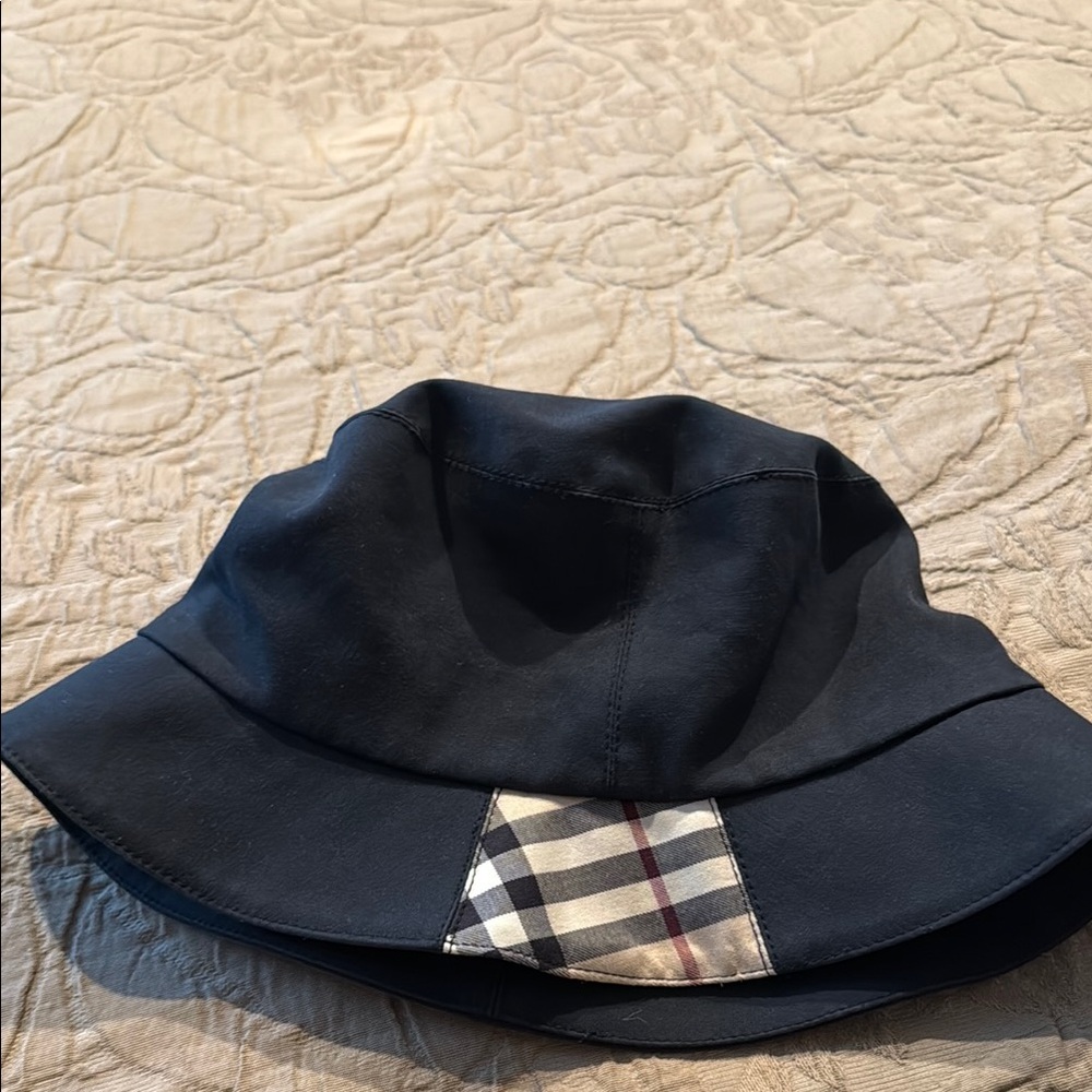Burberry Black and Cream Bucket Hat